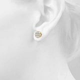 Lab-Grown Diamond Flower Cluster Earrings