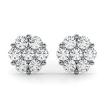 Lab-Grown Diamond Flower Cluster Earrings
