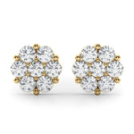 Lab-Grown Diamond Flower Cluster Earrings