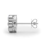 Lab-Grown Diamond Flower Cluster Earrings