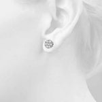 Lab-Grown Diamond Flower Cluster Earrings