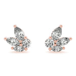 Lab-Grown Diamond Marquise Cluster Stud Earrings