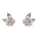 Lab-Grown Diamond Marquise Cluster Stud Earrings