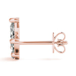 Lab-Grown Diamond Marquise Cluster Stud Earrings
