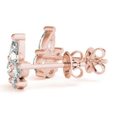 Lab-Grown Diamond Marquise Cluster Stud Earrings