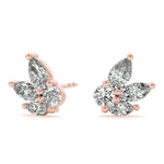 Lab-Grown Diamond Marquise Cluster Stud Earrings