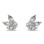Lab-Grown Diamond Marquise Cluster Stud Earrings