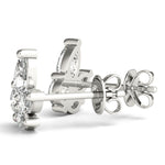 Lab-Grown Diamond Marquise Cluster Stud Earrings