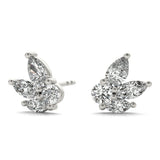 Lab-Grown Diamond Marquise Cluster Stud Earrings