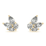 Lab-Grown Diamond Marquise Cluster Stud Earrings
