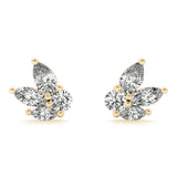 Lab-Grown Diamond Marquise Cluster Stud Earrings