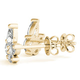 Lab-Grown Diamond Marquise Cluster Stud Earrings