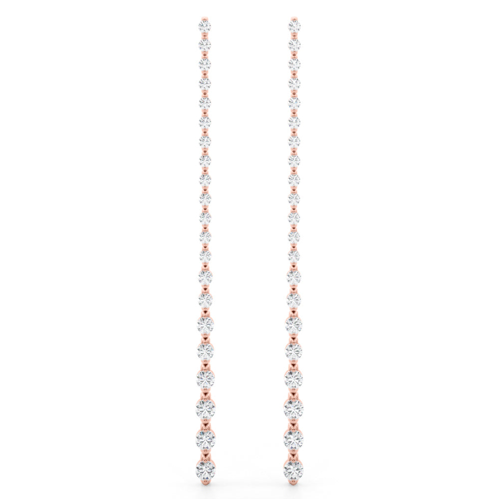 Lab Grown Graduating Drop Earrings