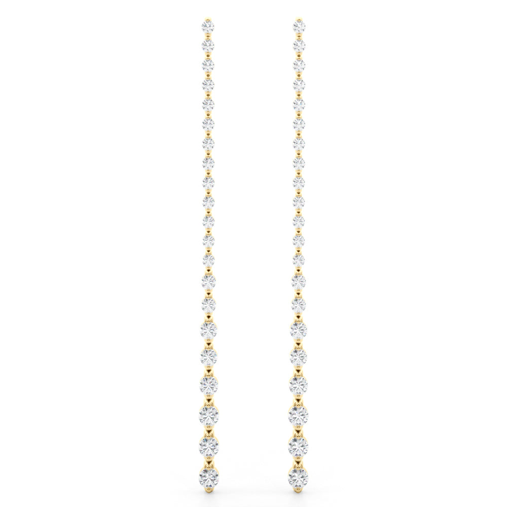 Lab Grown Graduating Drop Earrings