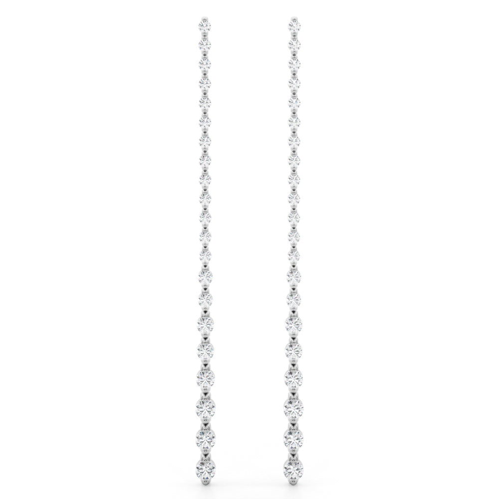 Lab Grown Graduating Drop Earrings