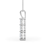 Lab-Grown Diamond 3-Stone Drop Pendant