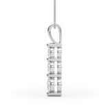 Lab-Grown Diamond 3-Stone Drop Pendant