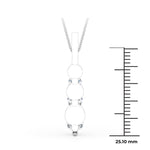 Lab-Grown Diamond 3-Stone Drop Pendant