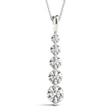 Lab-Grown Diamond 5-Stone Graduating Pendant