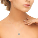 Lab Grown Solitaire Halo Pendant