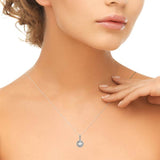 Lab Grown Solitaire Halo Pendant