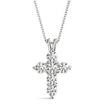 Lab Grown Accented Cross Pendant