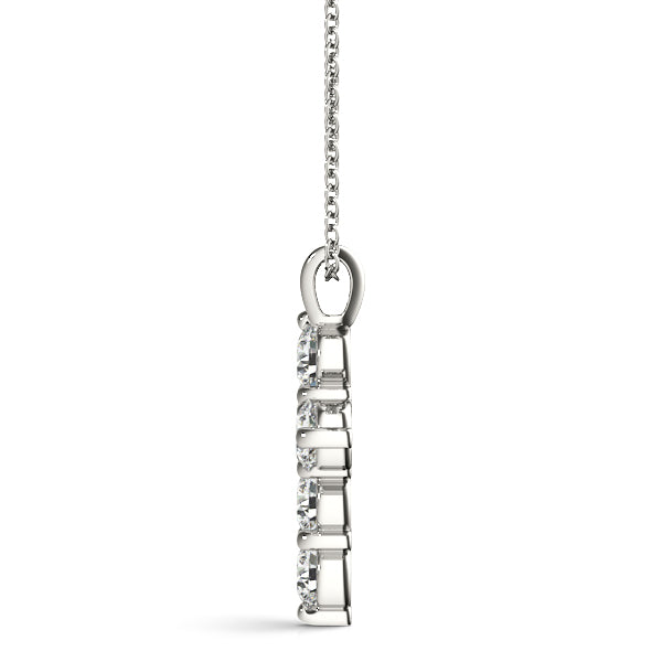 Lab Grown Accented Cross Pendant