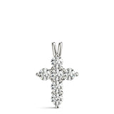Lab Grown Accented Cross Pendant