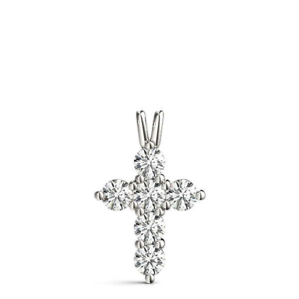 Lab Grown Accented Cross Pendant