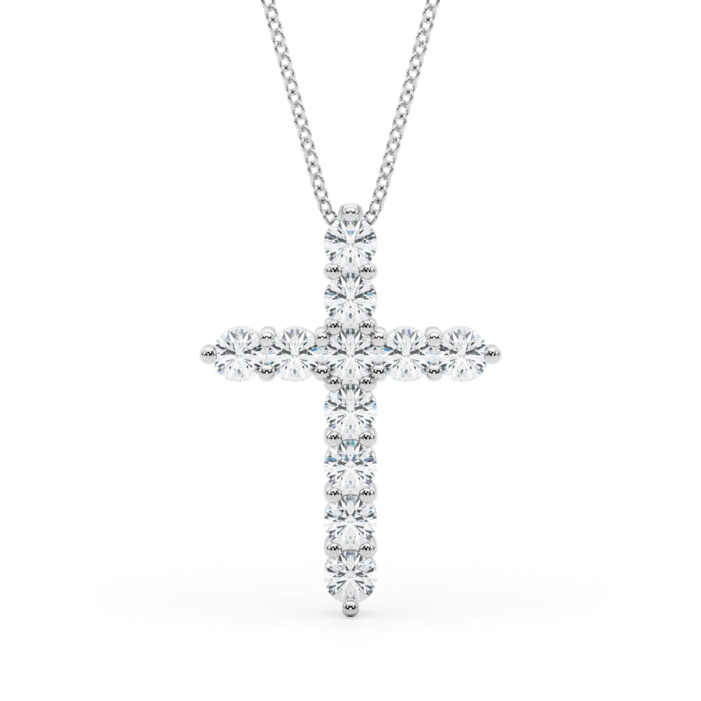 Lab-Grown Diamond Cross Pendant