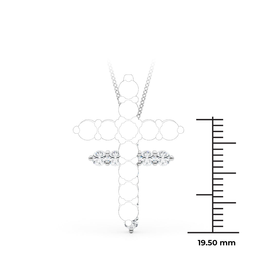 Lab-Grown Diamond Cross Pendant