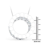 Lab Grown Shared Prong Circle Pendant Necklace