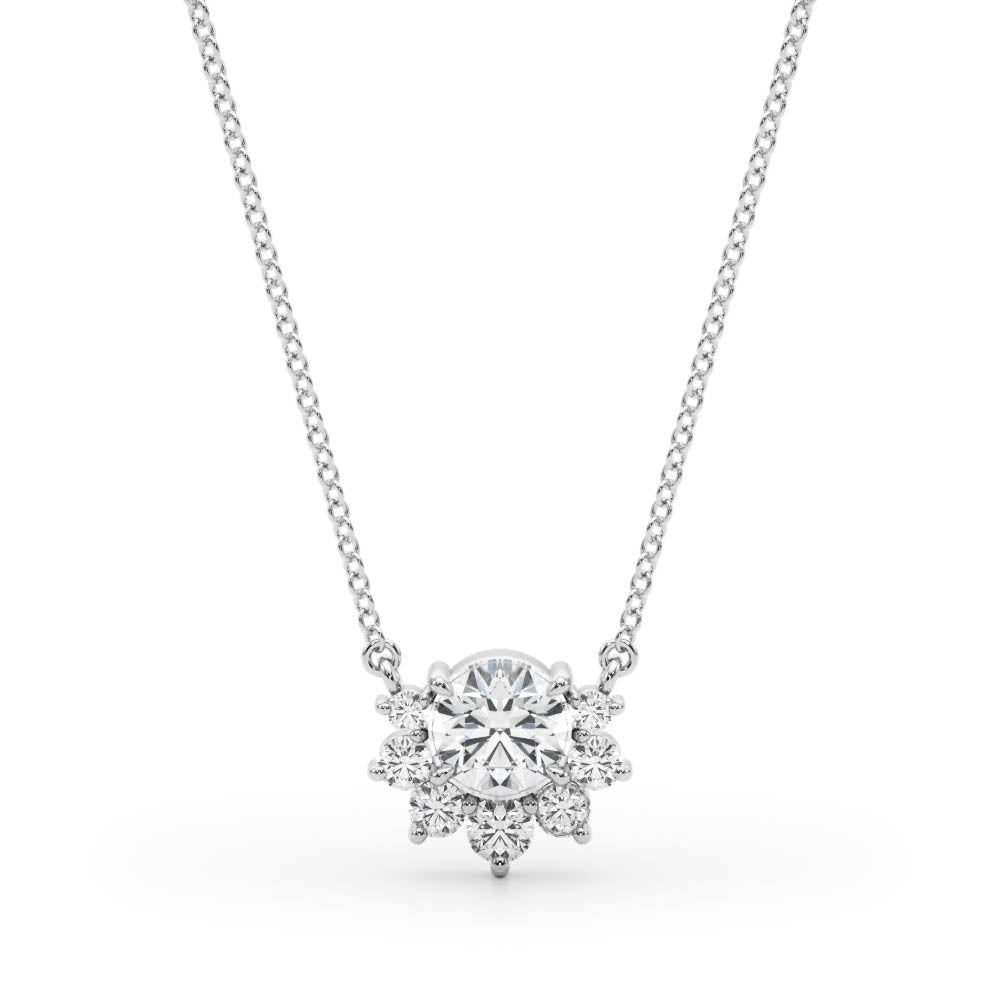Lab Grown Prong Set Fashion Necklaces