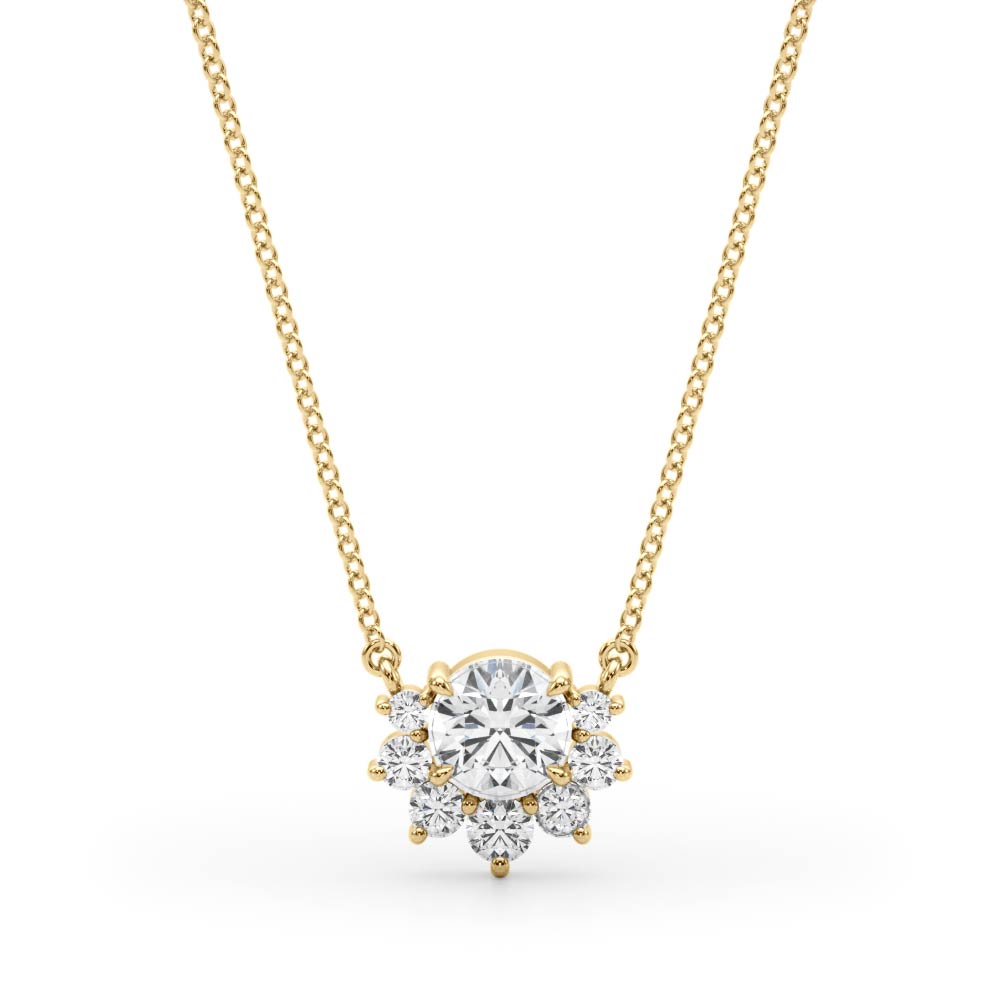 Lab Grown Prong Set Fashion Necklaces
