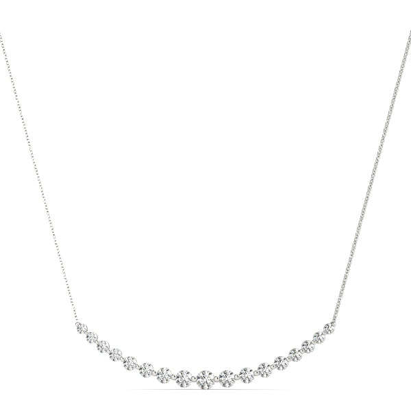 Lab-Grown Diamond Curved Bar Pendant
