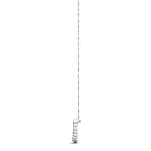 Lab-Grown Diamond Curved Bar Pendant