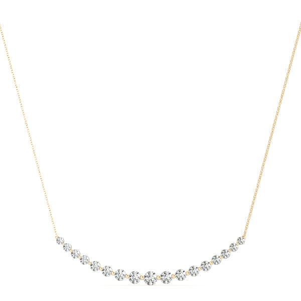 Lab-Grown Diamond Curved Bar Pendant