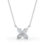 Lab Grown Marquise Flower Pendants