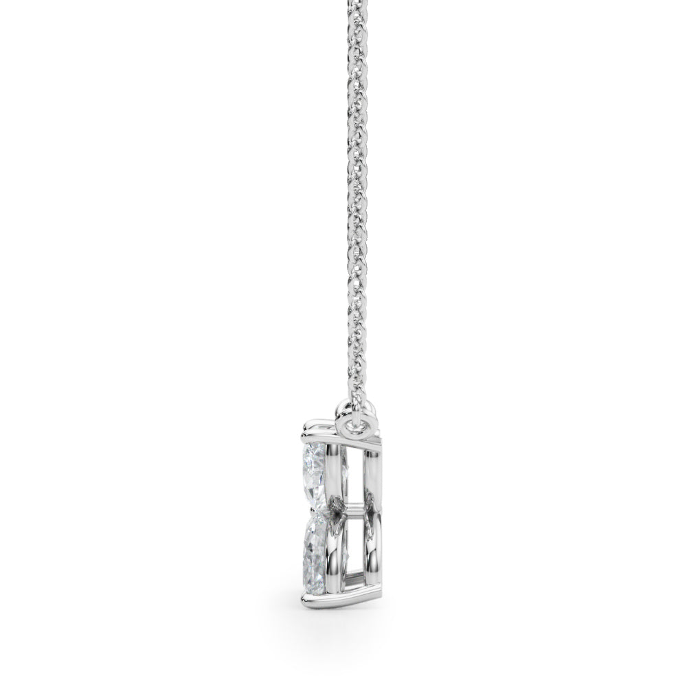 Lab Grown Marquise Flower Pendants