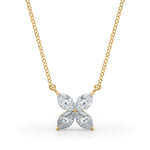 Lab Grown Marquise Flower Pendants