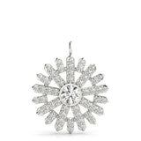 Lab Grown Starburst Bezel Set Pendant Necklace