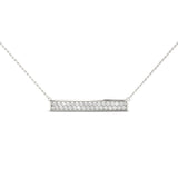 Lab Grown Horizontal Bar Necklace