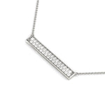 Lab Grown Horizontal Bar Necklace