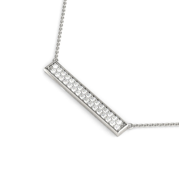Lab Grown Horizontal Bar Necklace