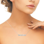 Lab Grown Horizontal Bar Necklace