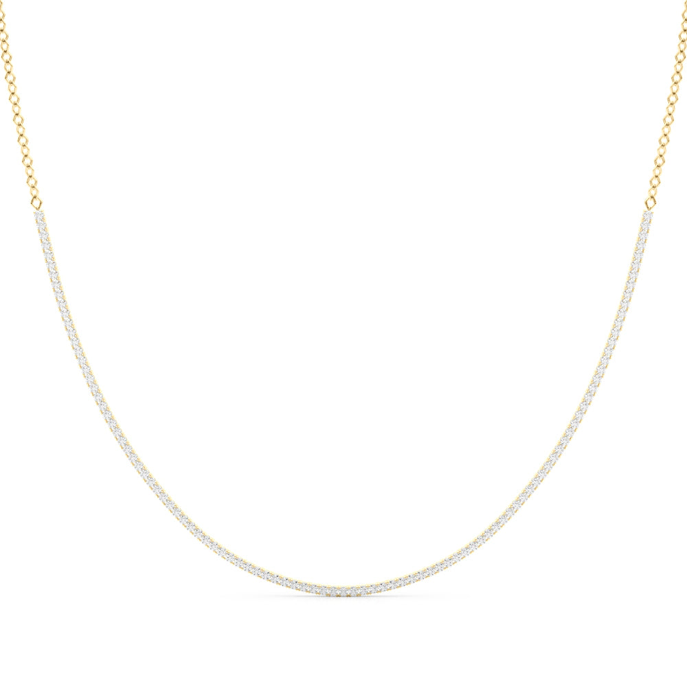 Lab-Grown Diamond Half Tennis Necklace