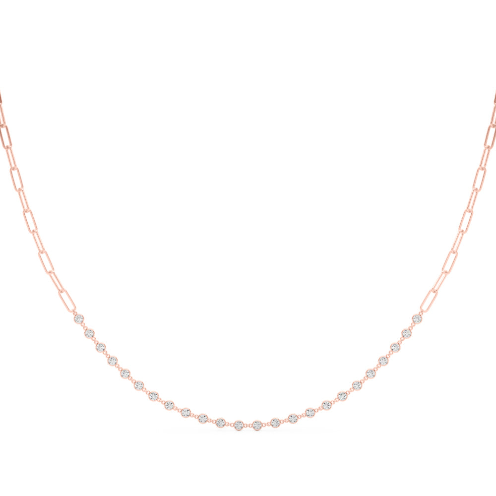 Lab Grown 60039-1.40 17 PAPER CLIP NECKLACE""