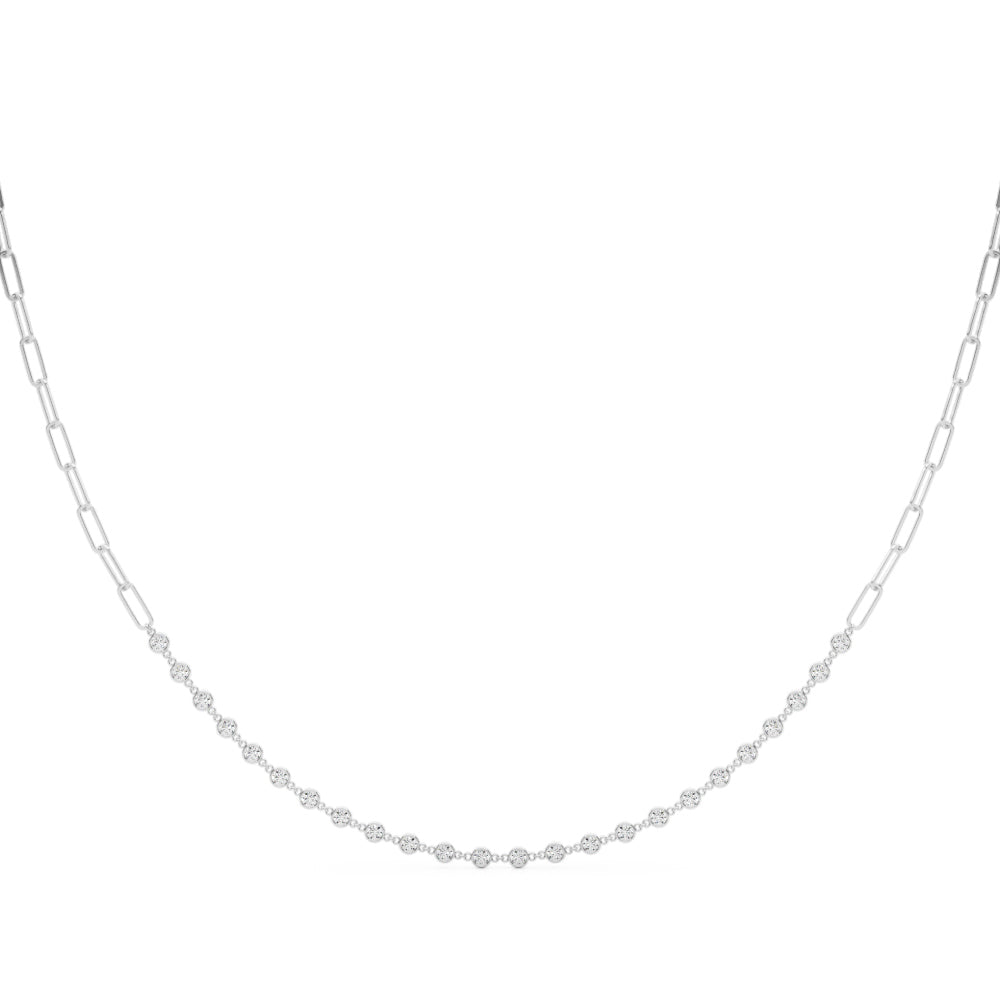 Lab Grown 60039-1.40 17 PAPER CLIP NECKLACE""