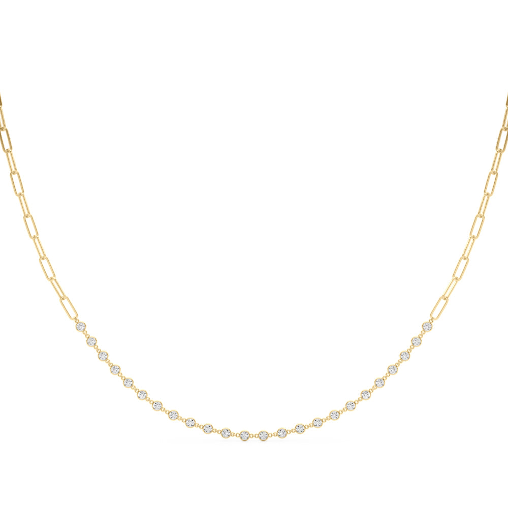 Lab Grown 60039-1.40 17 PAPER CLIP NECKLACE""