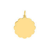 Scallop Border Circle Charm
